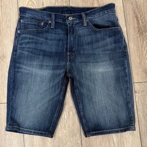 Levis 511 Slim Fit Denim Shorts Dark Wash Blue W33 L 36515-0028
